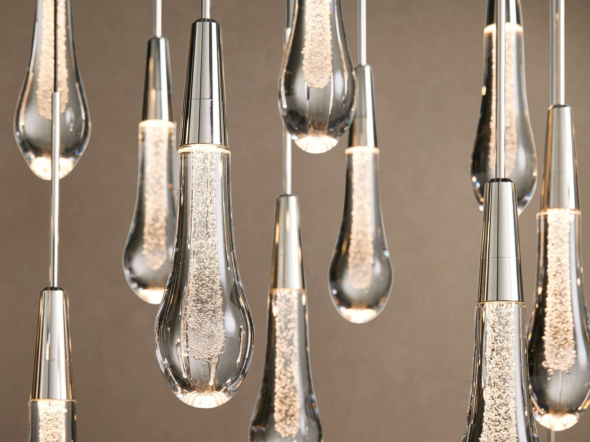 Soltaire Linear Chandelier in Nickel