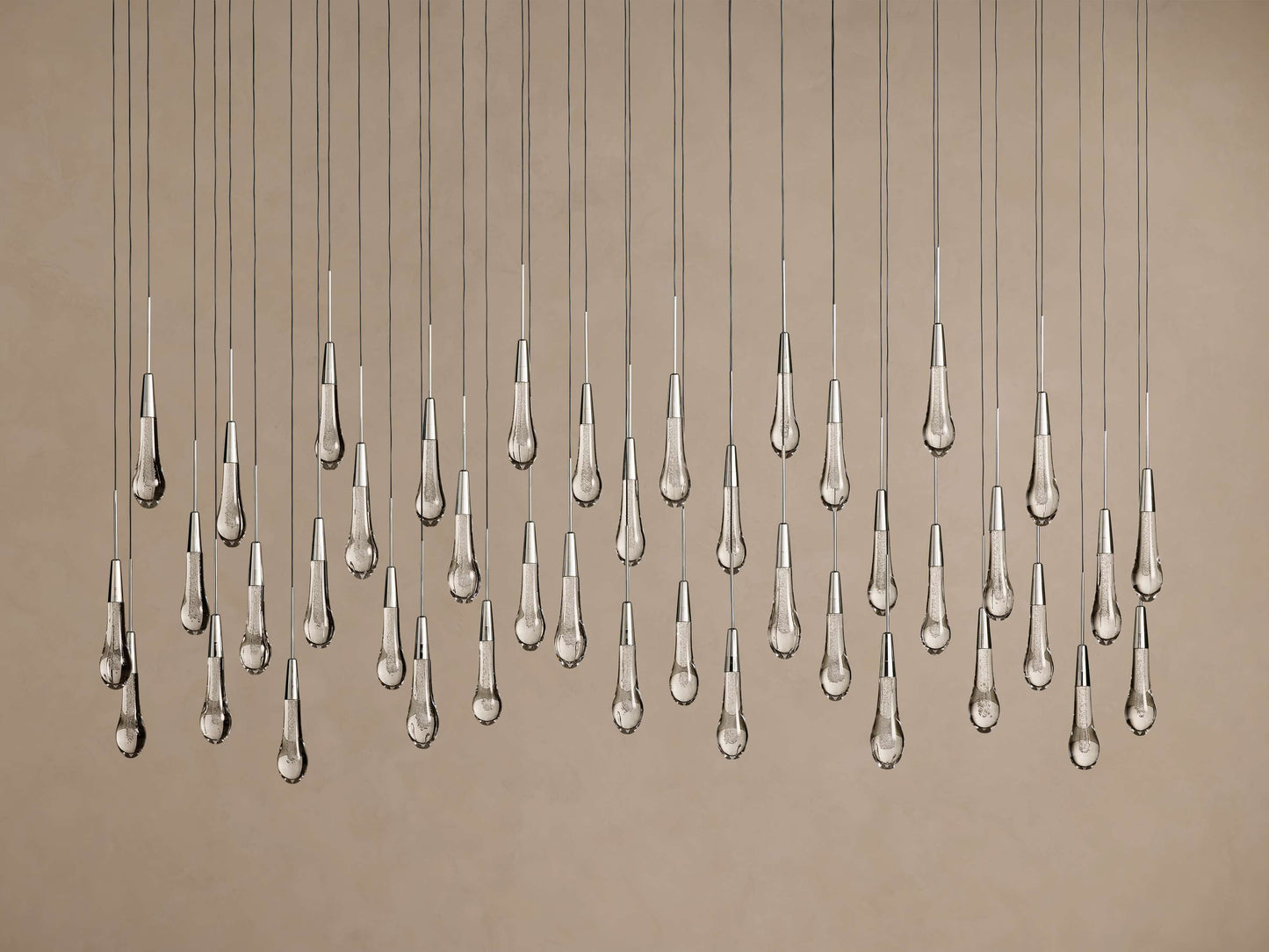 Soltaire Linear Chandelier in Nickel
