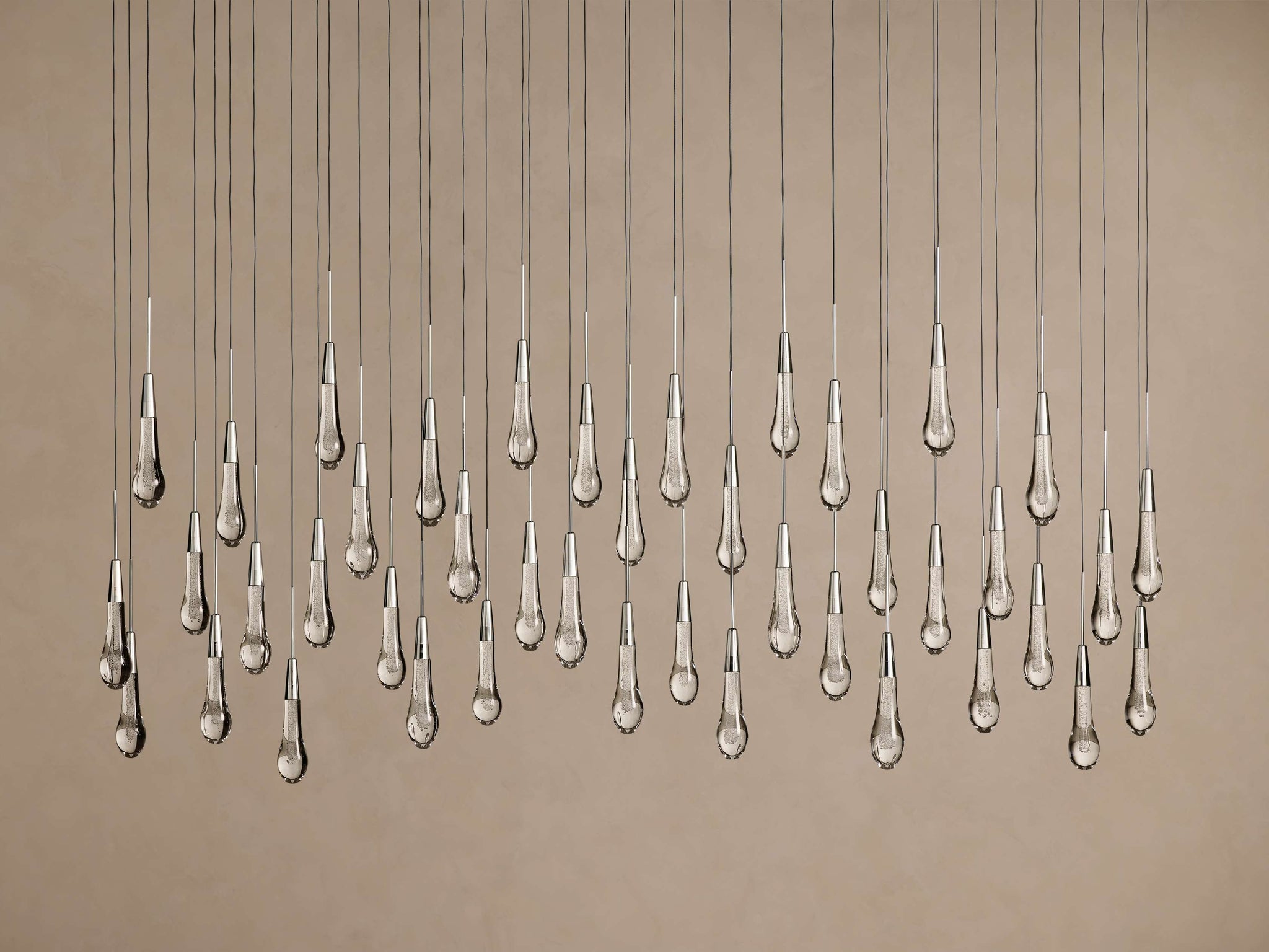 Soltaire Linear Chandelier in Nickel