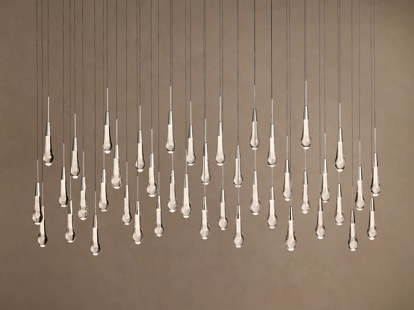 Soltaire Linear Chandelier in Nickel