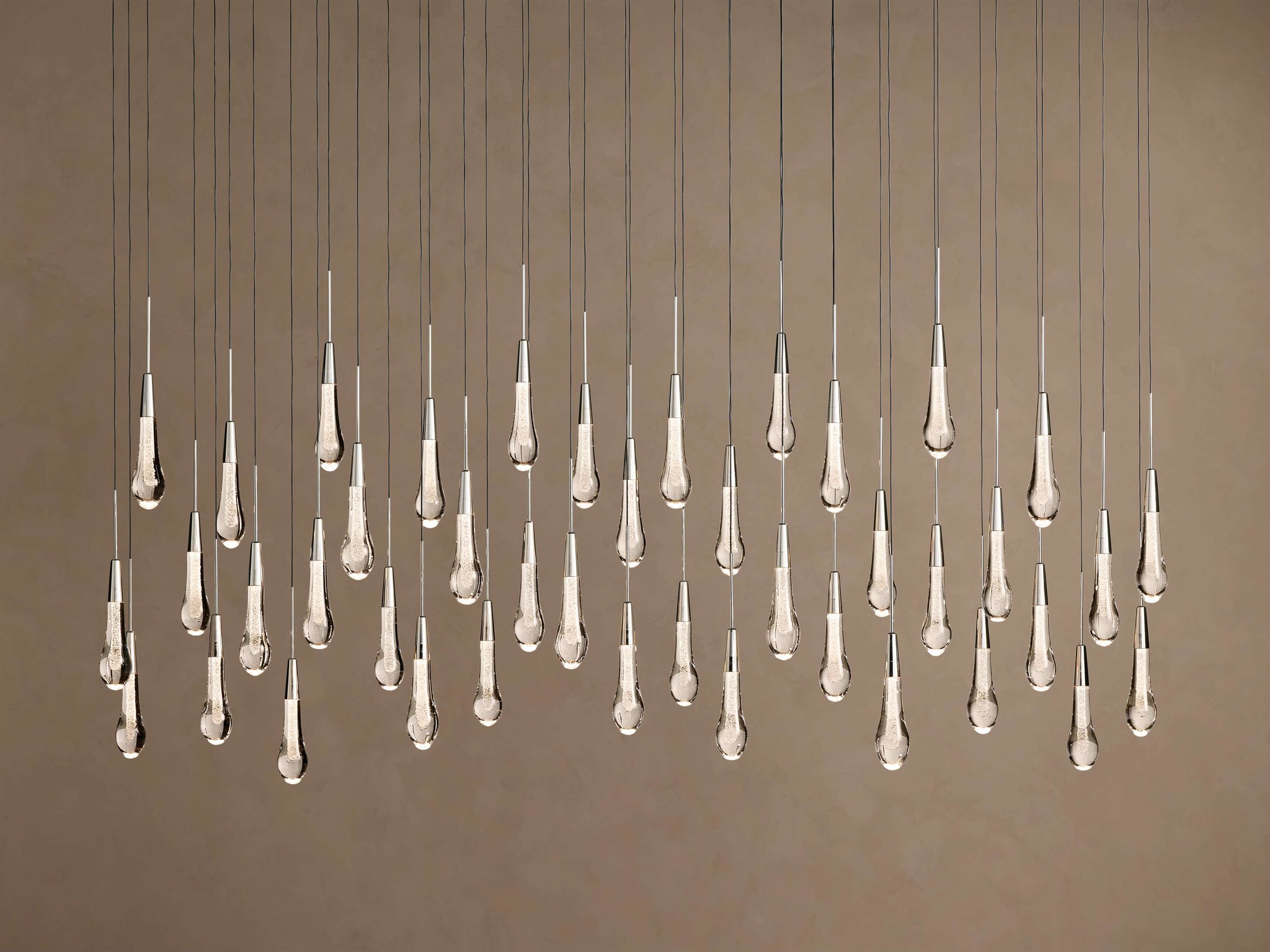 Soltaire Linear Chandelier in Nickel