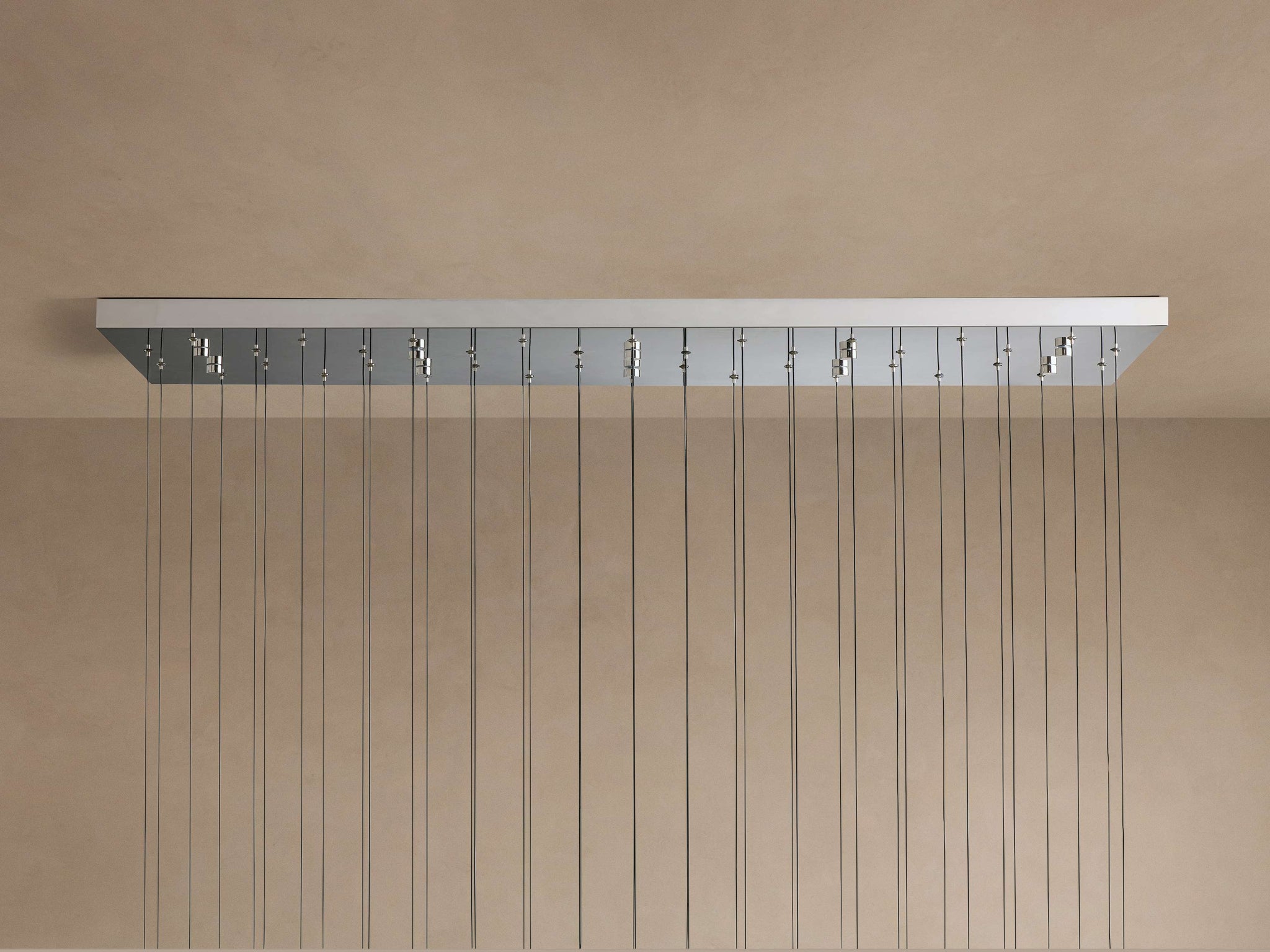 Soltaire Linear Chandelier in Nickel