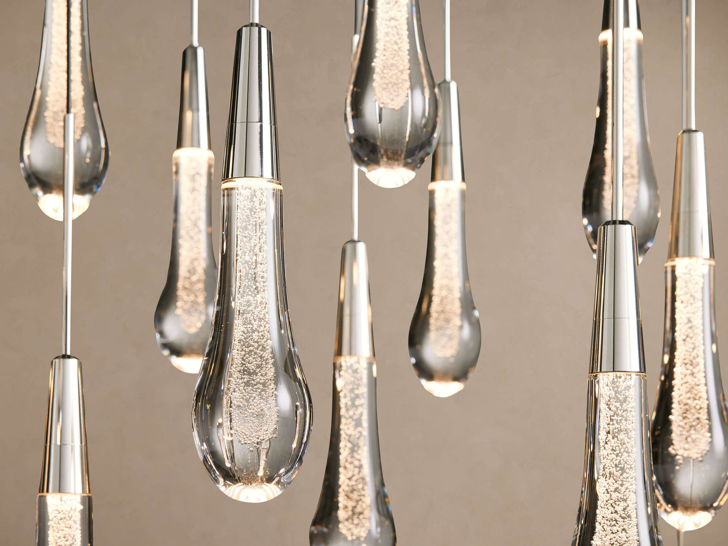Soltaire Linear Chandelier in Nickel