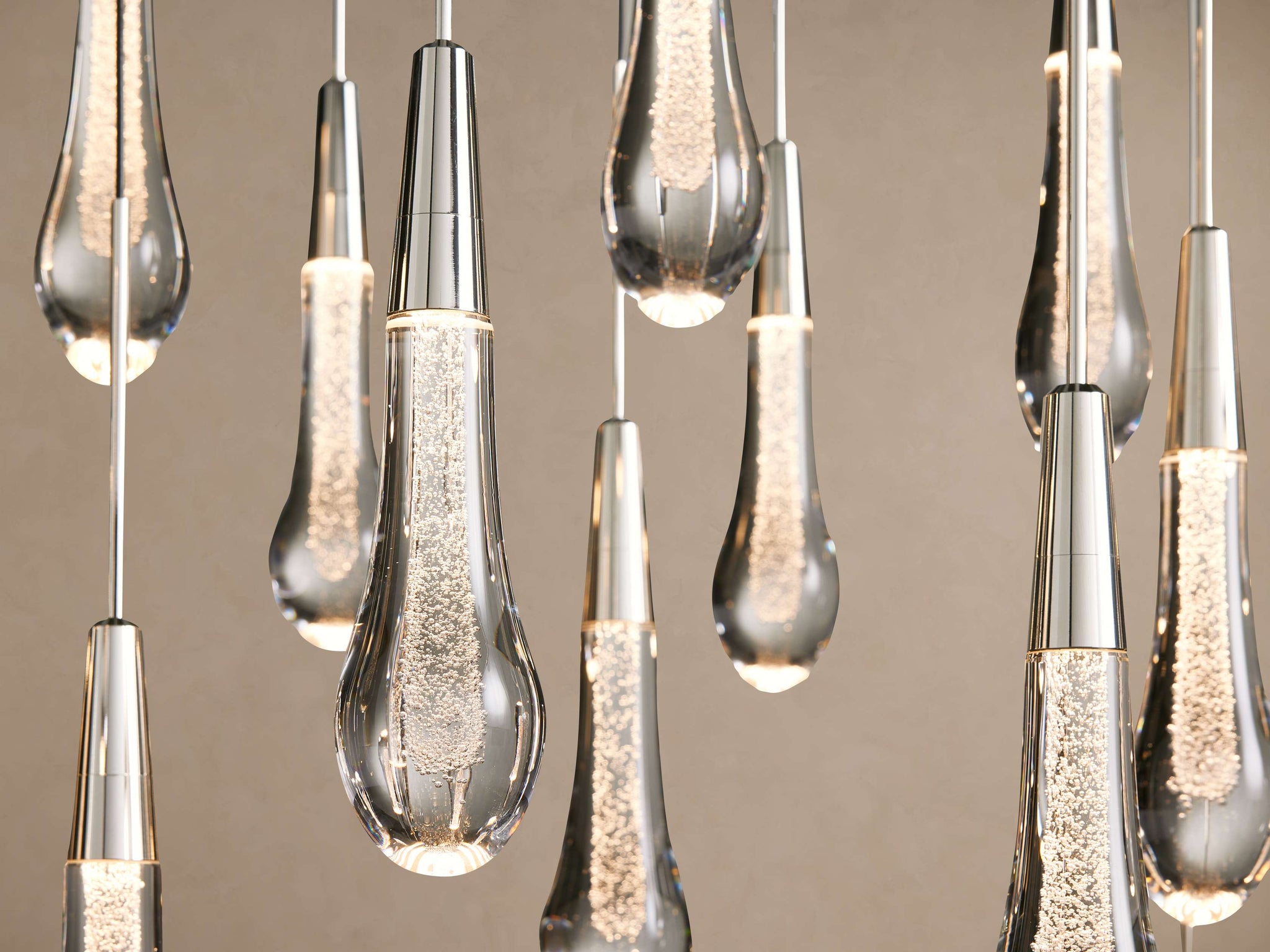 Soltaire Linear Chandelier in Nickel