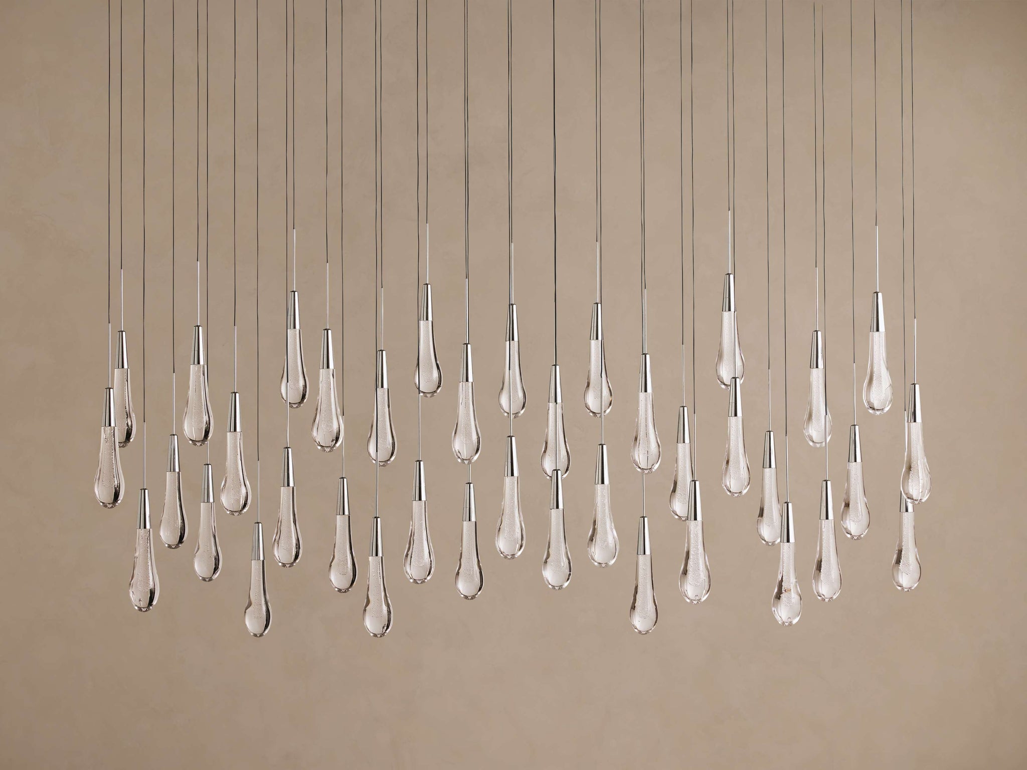 Soltaire Linear Chandelier in Nickel