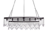 Exquisite Aubrey Crystal Ball 7 Light Oval Chandelier 52" - CasaraHouse