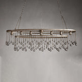 Exquisite Aubrey Crystal Ball 7 Light Oval Chandelier 52" - CasaraHouse
