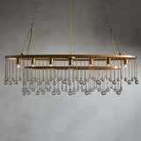 Exquisite Aubrey Crystal Ball 7 Light Oval Chandelier 52" - CasaraHouse