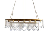 Exquisite Aubrey Crystal Ball 7 Light Oval Chandelier 52" - CasaraHouse