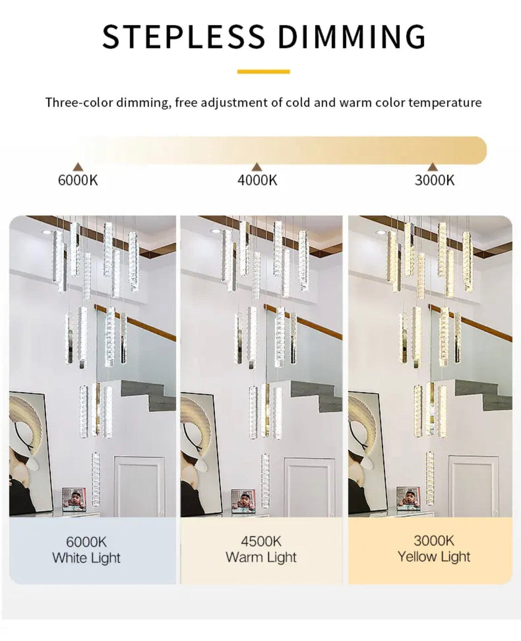 Angelica Foyer & Staircase Chandelier 19" 23" D