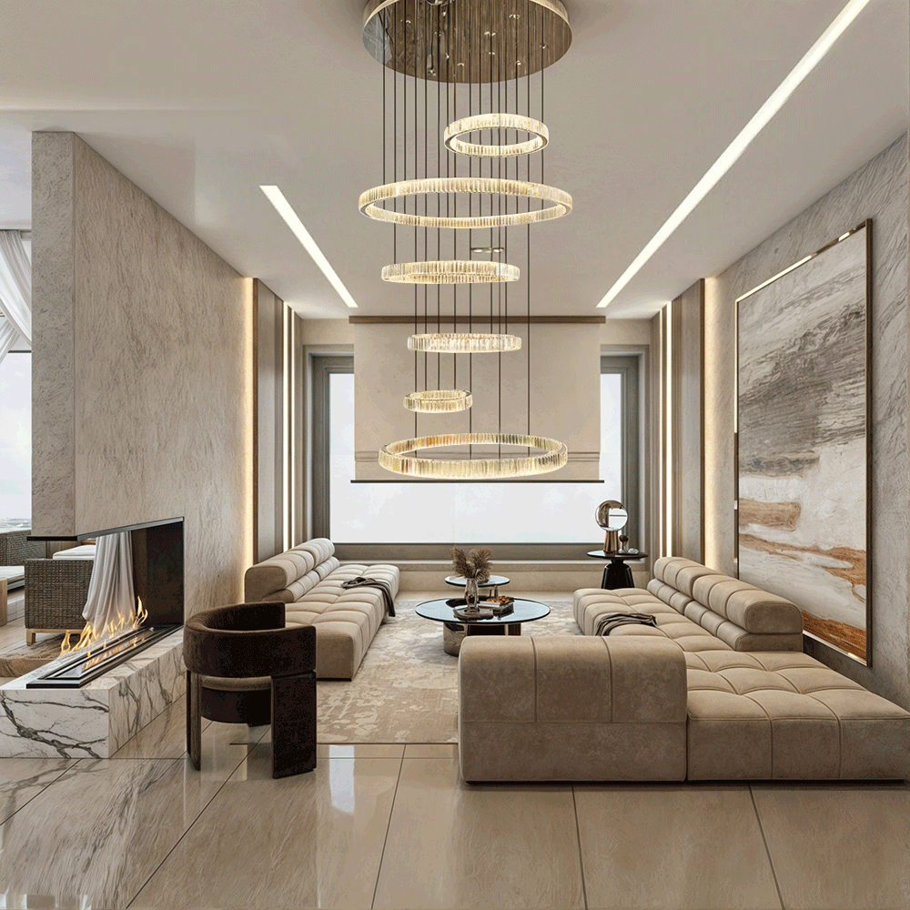 Cleo Foyer & Staircase Ring Chandelier 31"D Main image