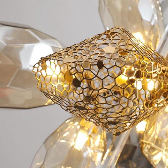Glass Chandelier Italian Light Luxury Light Fixture for Dining Room/Living Room
