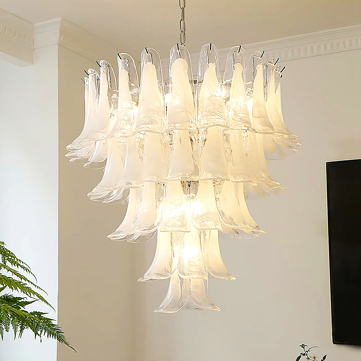 Murano Glass Petals Chandelier