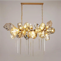 Glass Chandelier Italian Light Luxury Light Fixture for Dining Room/Living Room