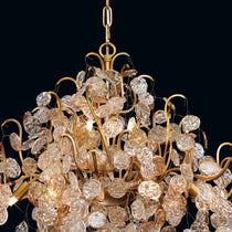 Lignia Crystal Branch Gold Artistic 33" Chandelier