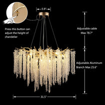 Branch Crystal Icicle Chandelier