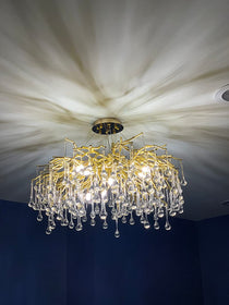 Raindrop Crystal Stunning Tree Branch Crystal Chandelier For Living Dining Room