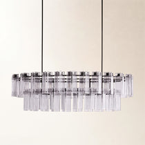 Delsie Oval Art Glass Chandelier 51" 63" 72"