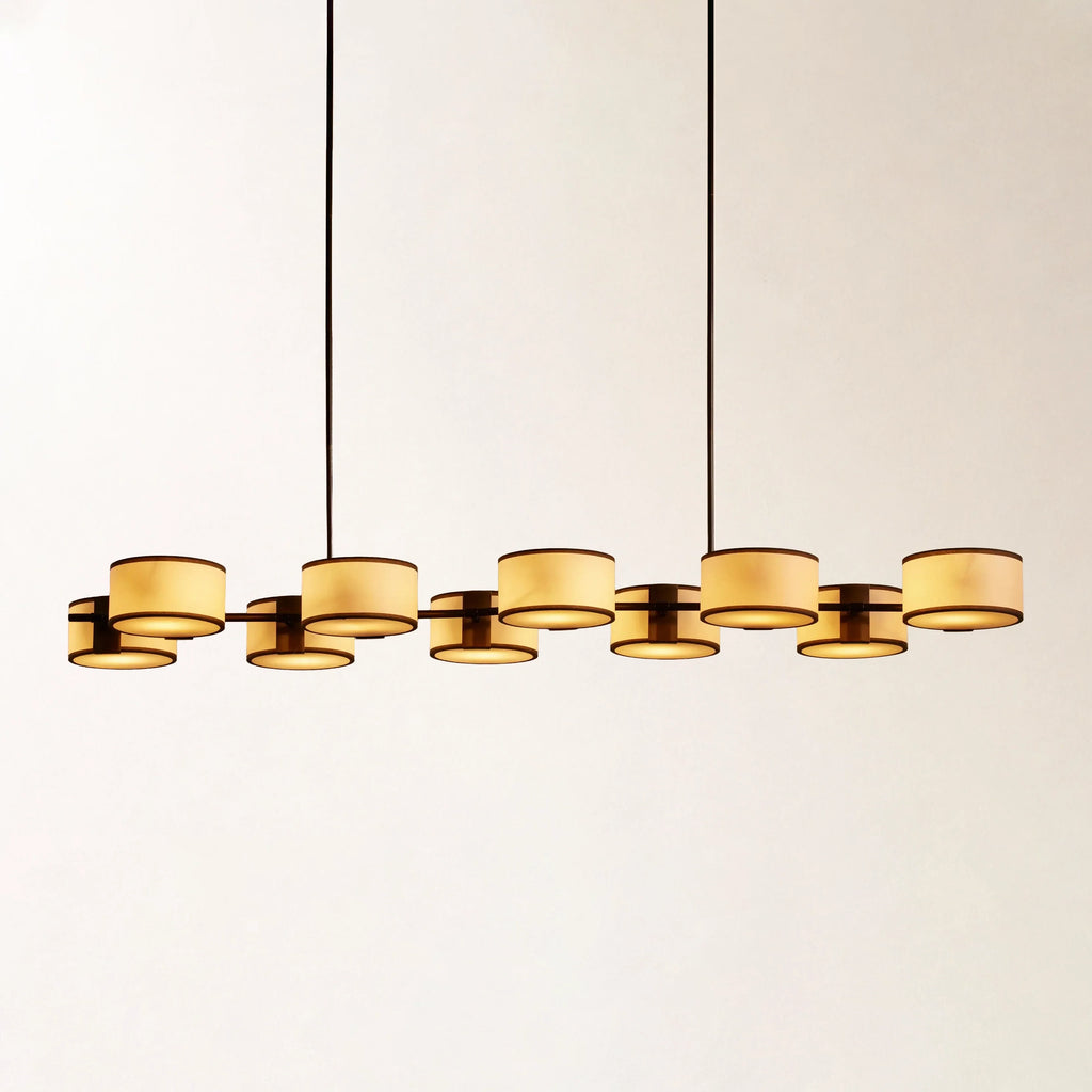 Daphne Fabric Linear Chandelier