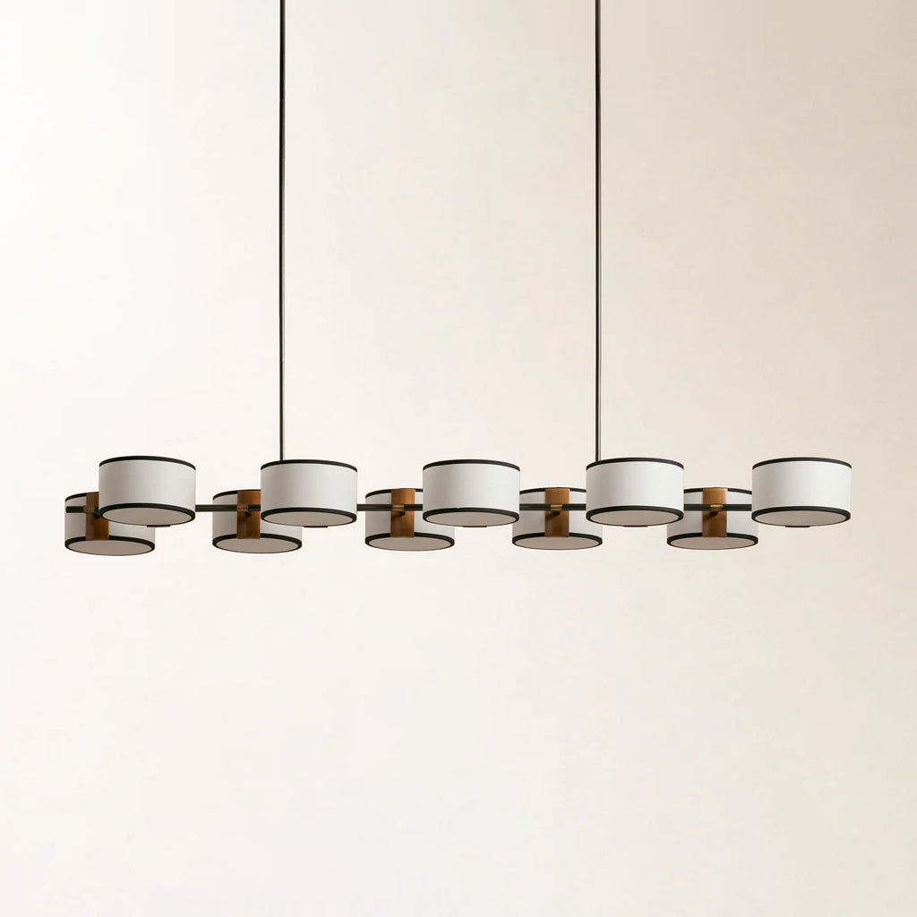 Daphne Fabric Linear Chandelier