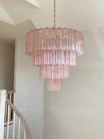 Murano Glass Chandelier – 78 tubes – Pink