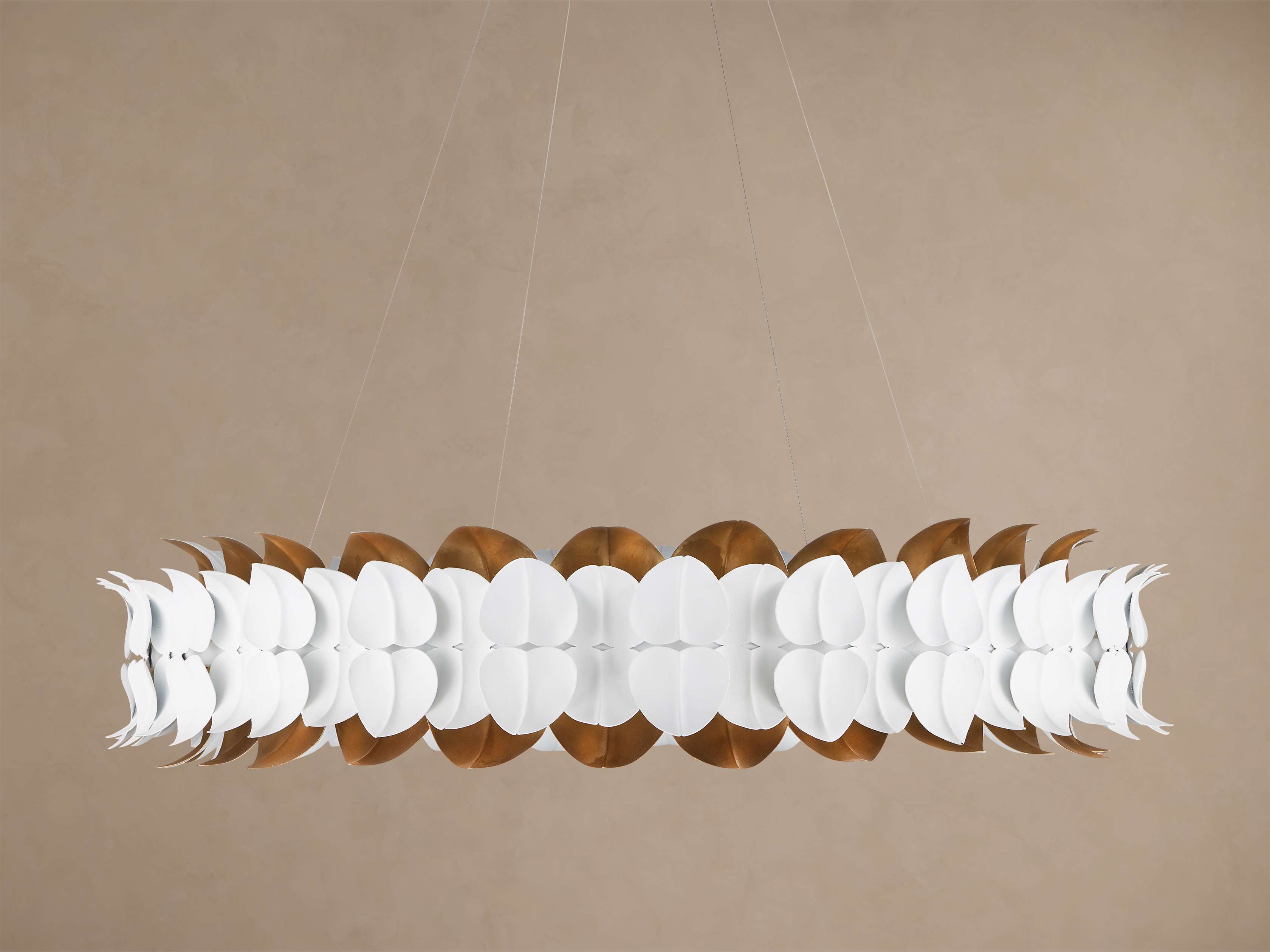 Darla Hand sculpted Leaves Chandelier 39''D Secondary image
