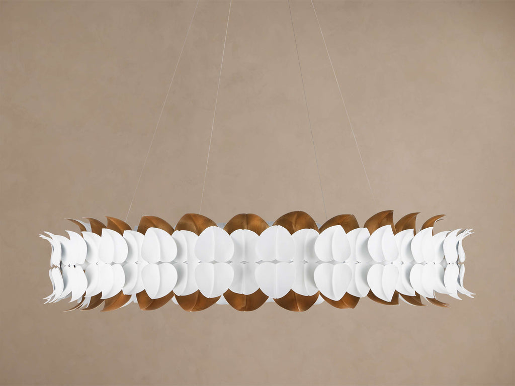 Darla Hand sculpted Leaves Chandelier 39''D