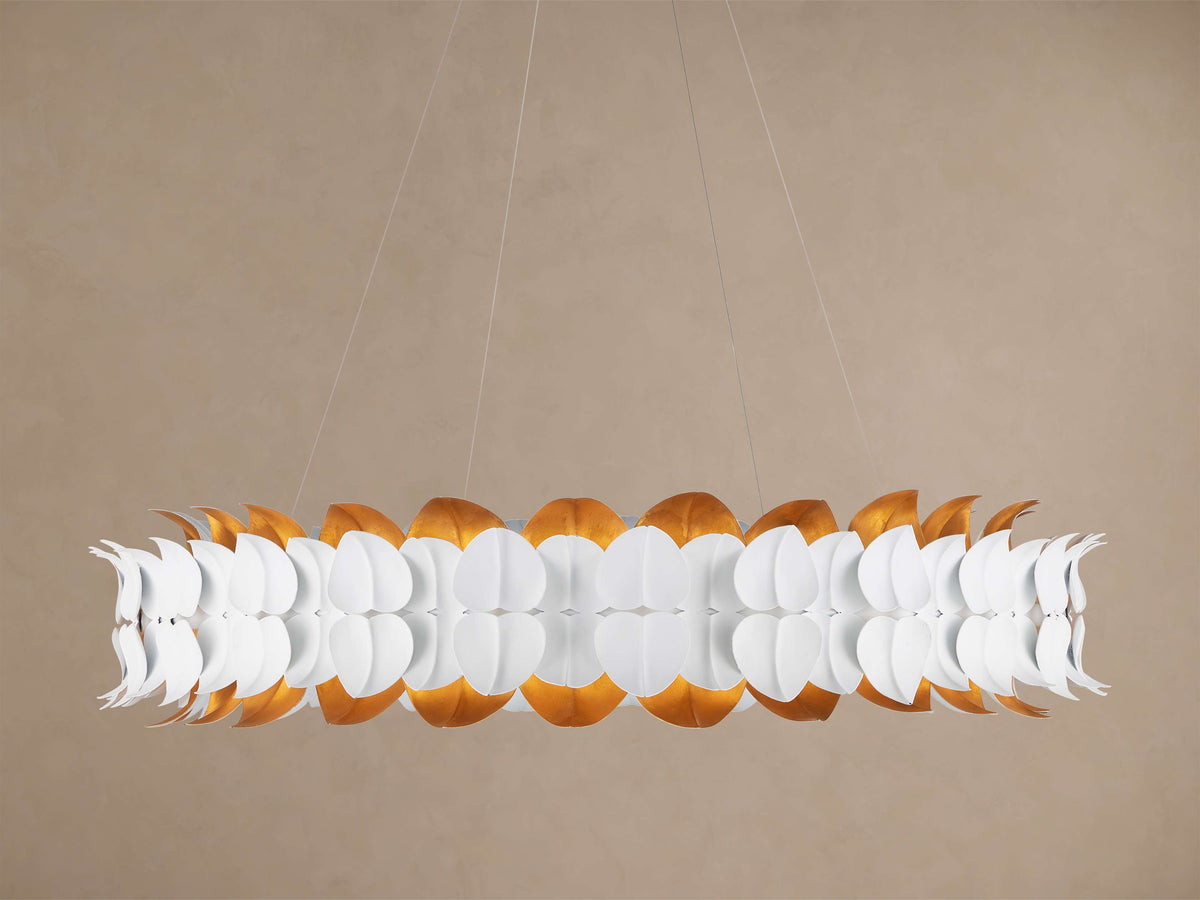 Darla Hand sculpted Leaves Chandelier 39''D Main image
