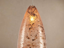 Edda Cascade Teardrop Mercury Glass Round Chandelier 23'' 35''D