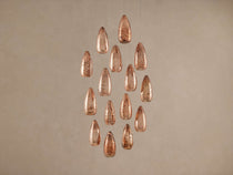 Edda Cascade Teardrop Mercury Glass Round Chandelier 23'' 35''D