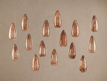 Edda Cascade Teardrop Mercury Glass Linear Chandelier 48'' 54''L