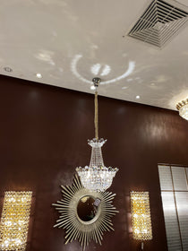 Luxury Empire Branch Crystal Chandelier Pendant Light for Entryway and Foyer