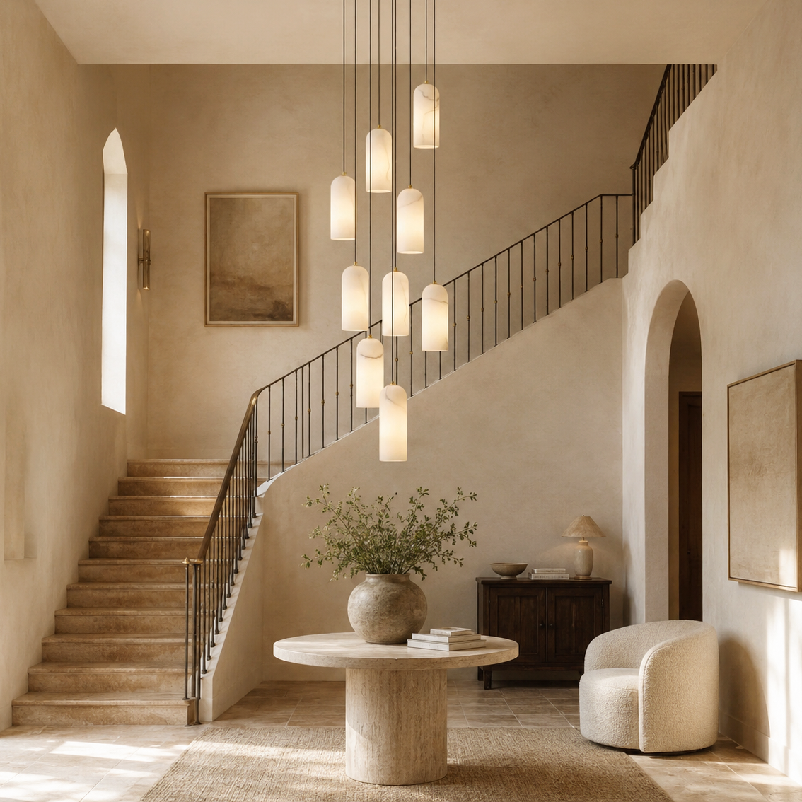 Montira Alabaster Dome Pendant Lamp