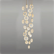 Queenie Alabaster Drop Long Round Chandelier