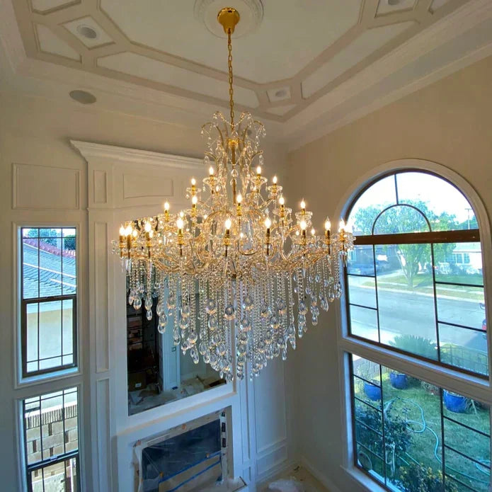 Classic Modern Multi-layers Crystal Chandelier for Staircase/Foyer/Villa Main image