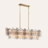 Modern Addis Murano Glass Linear Chandelier 51" - CasaraHouse