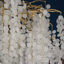 Shiro Branch Clear Crystal Brass Chandelier