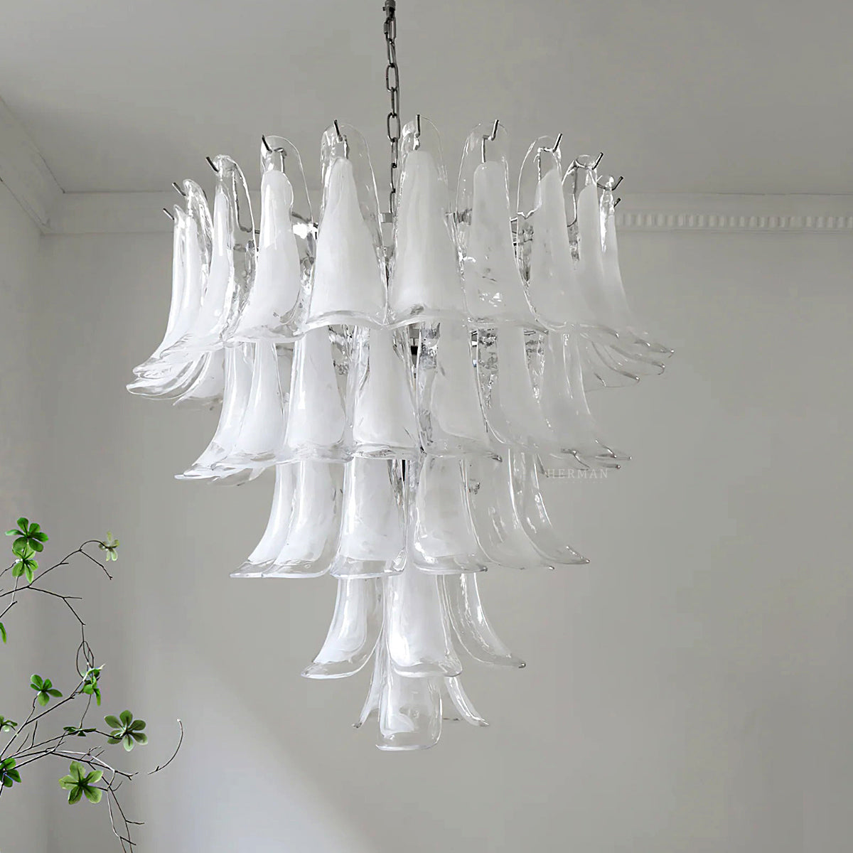 Murano Glass Petals Chandelier