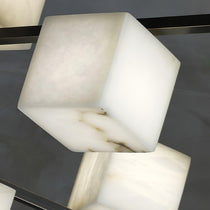 Alabaster Square Box Chandelier with 4/5/6/8/9 heads