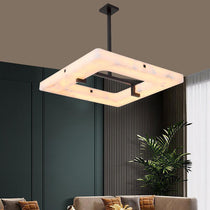 Glacera Square Alabaster Chandelier