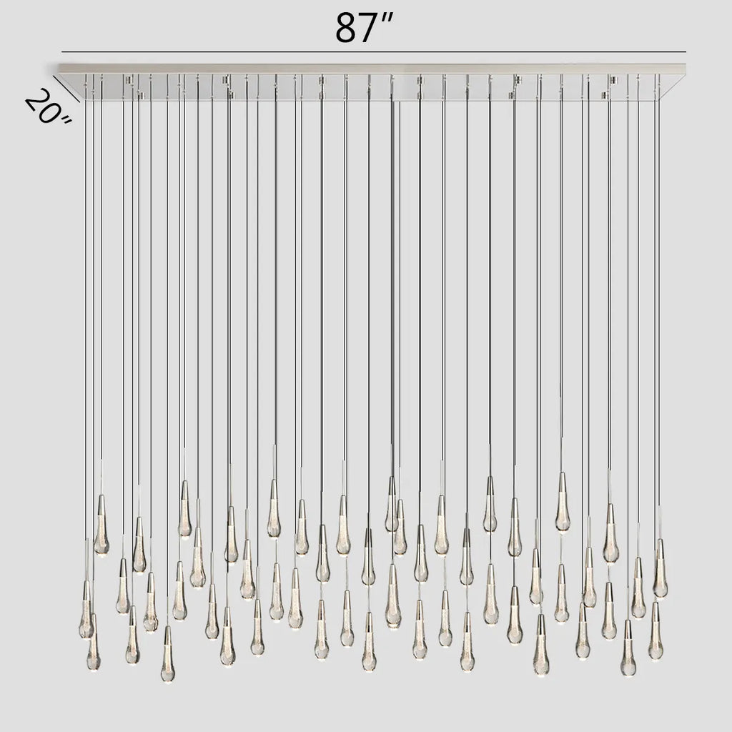 Soltaire Crystal Linear Chandelier 37" 50" 60" 70" 87" 120"W
