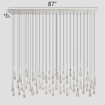 Soltaire Crystal Linear Chandelier 37" 50" 60" 70" 87" 120"W