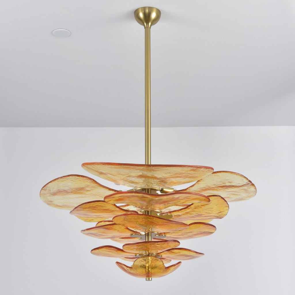 Petals Gold Murano Glass Chandelier