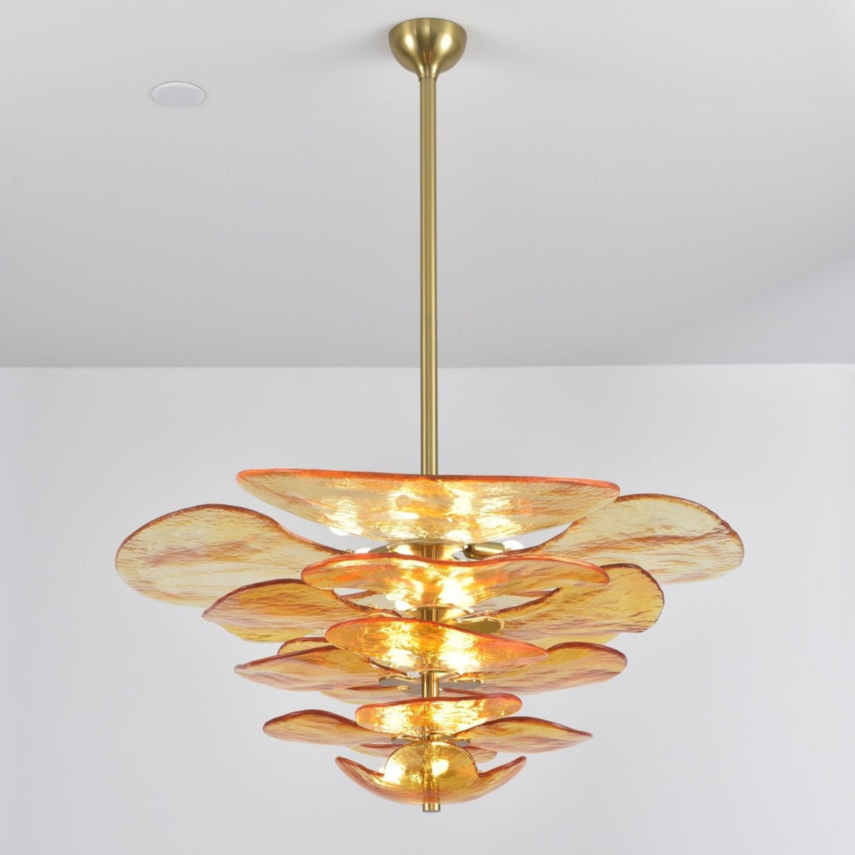 Petals Gold Murano Glass Chandelier Main image