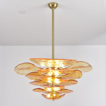 Petals Gold Murano Glass Chandelier