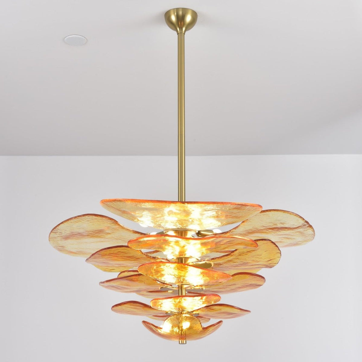 Petals Gold Murano Glass Chandelier