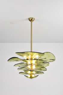 Petals Gold Murano Glass Chandelier