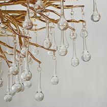 Raindrop Crystal Stunning Tree Branch Crystal Chandelier For Living Dining Room