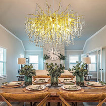 Raindrop Crystal Stunning Tree Branch Crystal Chandelier For Living Dining Room