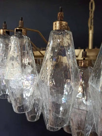 Murano Chandelier – Poliedri – 185 glass – Iridescent